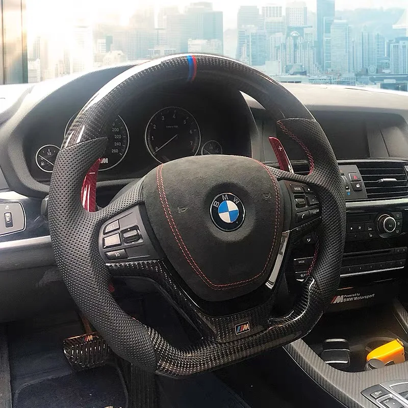 Custom M Sport Carbon Car Steering Wheel for Bmw M2 M3 M4 M5 M6 X5m X6m F80 F30 F31 F32 F10 F20 F22 F15 F16 F10 3 4 5 6 7 Series