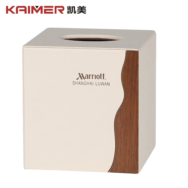 2021 luxury custom leather facility set manufacturer wholesale hotel suppliesHOTEL SET wood tissue box