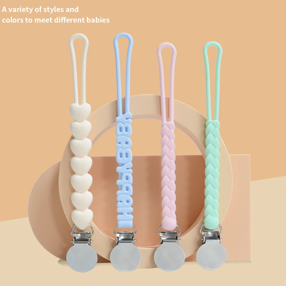 Новинка, Лидер продаж на Amazon, оптовая продажа, Детская цепочка из пищевого силикона для прорезывателя для соски, пустышки