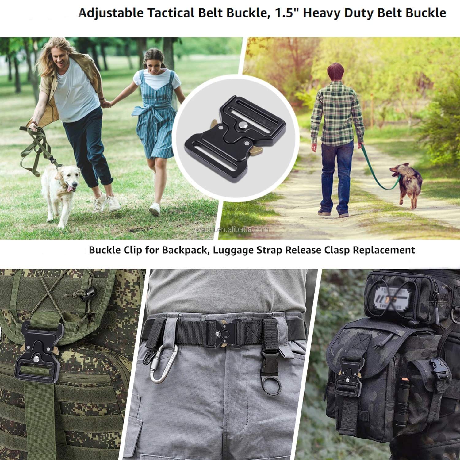 Quick Release Metal Buckle For Belt Custom Men Belt Buckle Heavy Duty Tactical Belt Buckle Clasp For Dog Collar