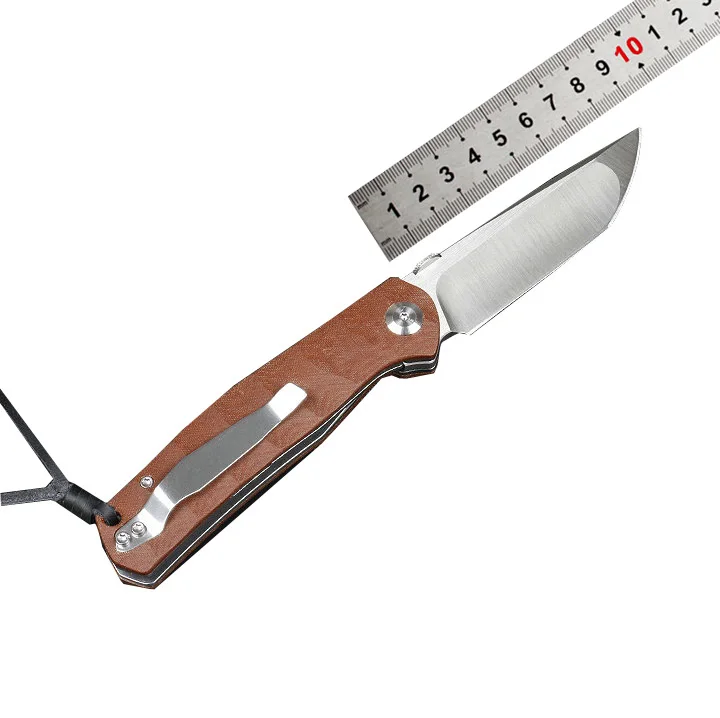 OEM Stylish large Tactical Folding Blade Knife G10 Handle flax Outdoor Hunting tactical steel tip handmade knives for hunting