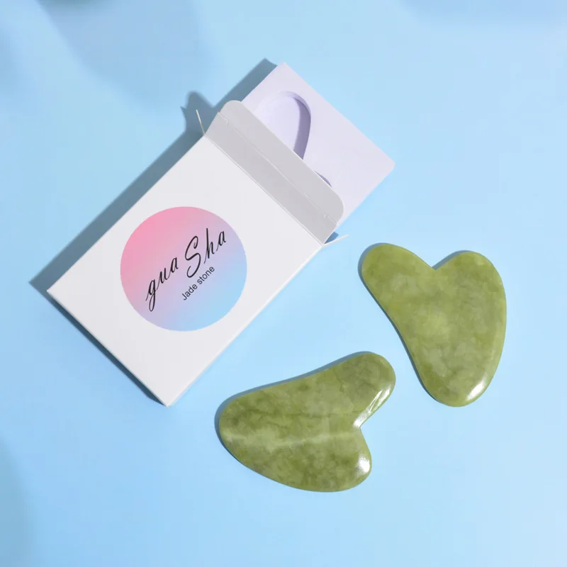 Green Jade Gua Sha Natural Stone Smooth Cold Muscle Relaxation Guasha All For Massage Board Scraper Tools Body Gouache Face Set