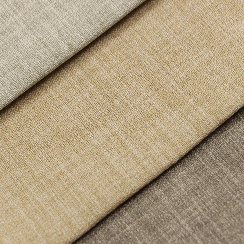 Mand textile wholesale good quality modern polyester dyed coated blackout linen style roller blind fabric