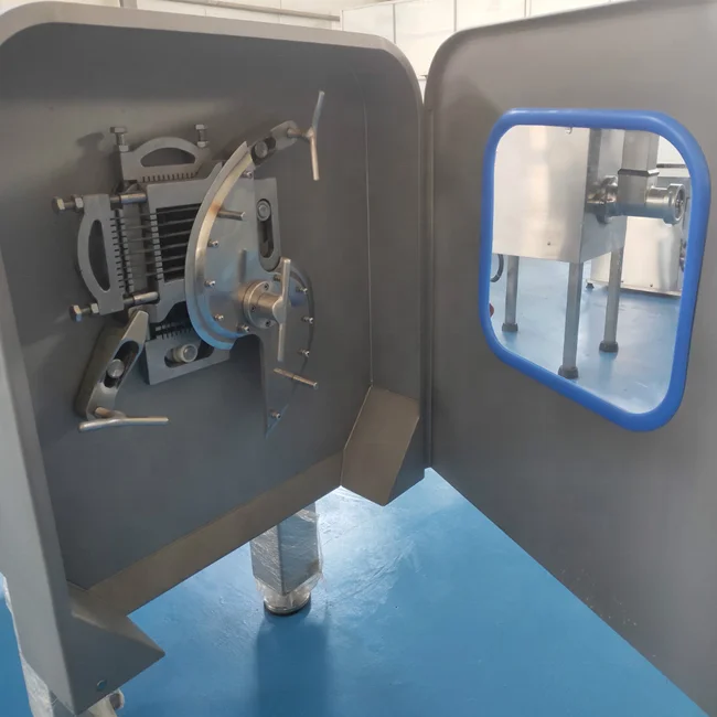 Good Cubes Output Fresh and Frozen Chicken Meat Banana Fruit Dicing Cutting Machine with Discharging Belt Conveyor