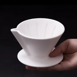 Ceramic coffee filter without folding filter paper Reusable vv60 Coffee Dripper Coffee Filter tools 1-2cup