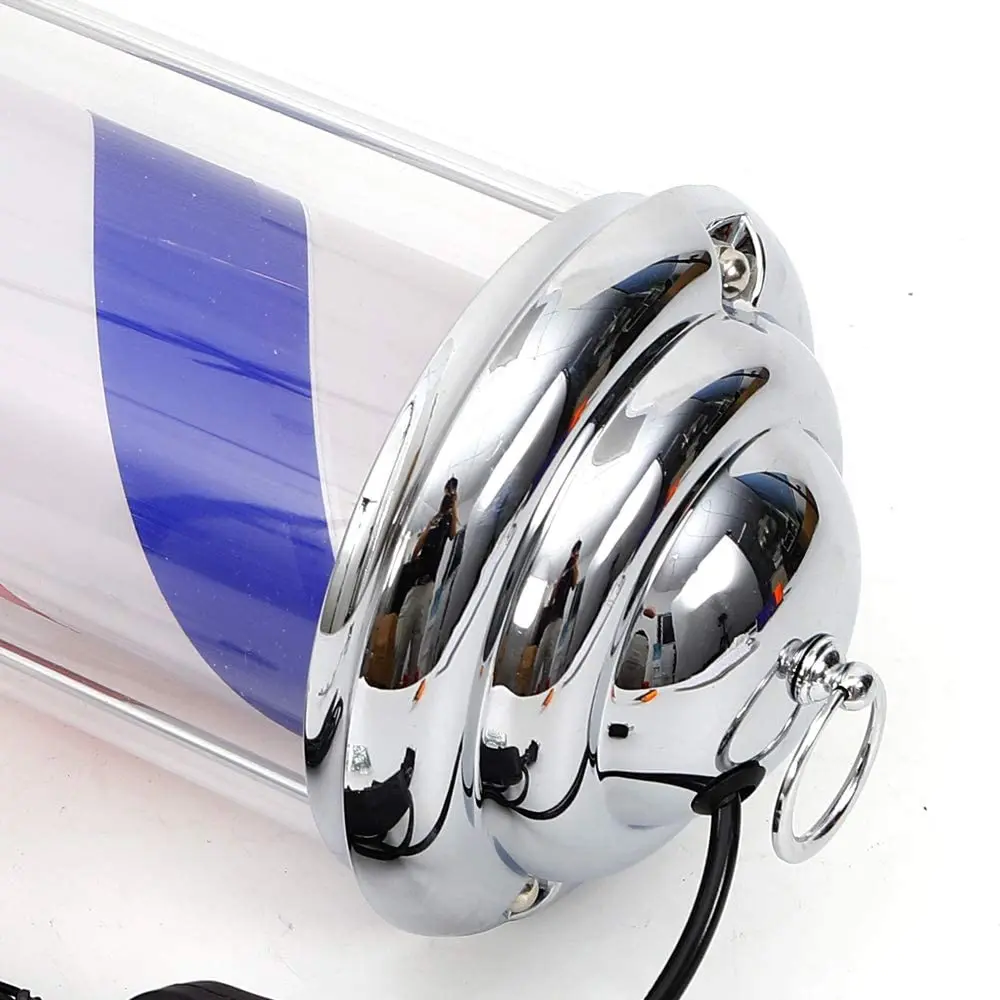 Barber Pole Light Outdoor Led Hair Hairdressing Salon Barber Shop Sign Black&white Strips Waterproof Barber Pole