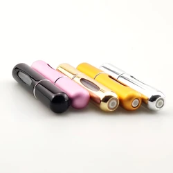 Mini Round portable travel Refillable wholesale clear essential oil perfume 10ml glass lip roller bottles with roller ball