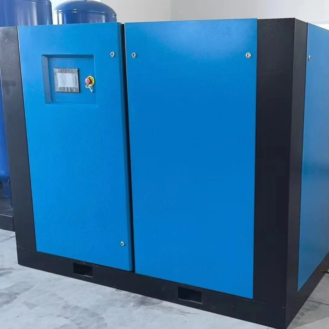 Portable 55kw Double Stage Air Compressor Variable Frequency 12V Permanent Magnet Motor Water Air Oil Including Engine Bearing