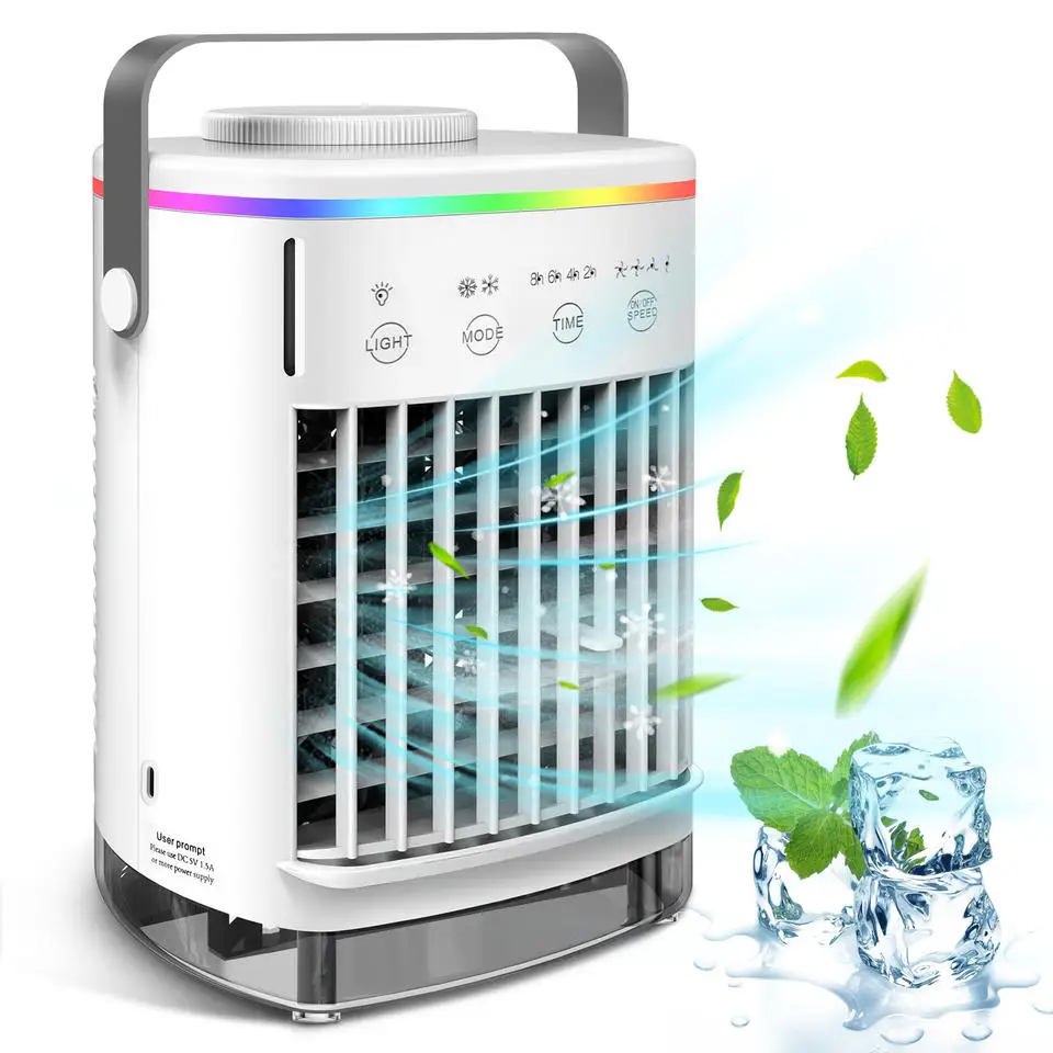 2023 Latest Summer Water Mist air Cooler Fan Home Humidifier USB Desktop air Conditioning Fan Factory Direct Sales