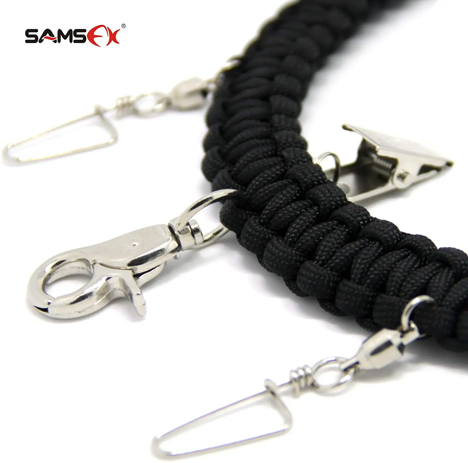 SAMSFX Fly Fishing Lanyard Braided Paracord Neckvest Strap