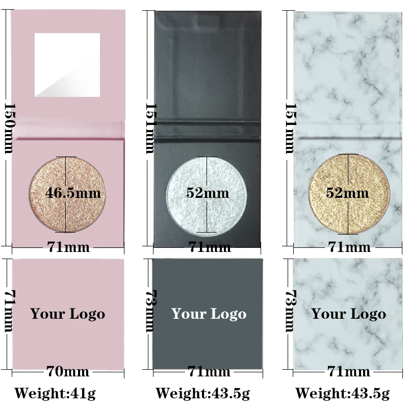 No Logo Cosmetics Single Pink Color Loose Powder Highlighter Makeup