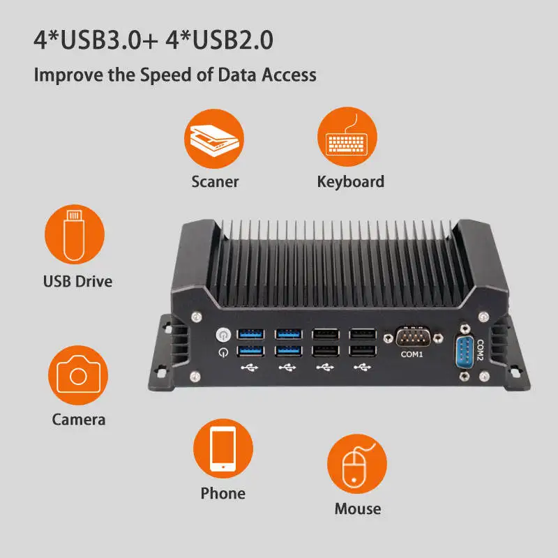 Mini Computer Intel Core i7 4650U 8GB 4 USB 3.0 U Industrial Mini PC