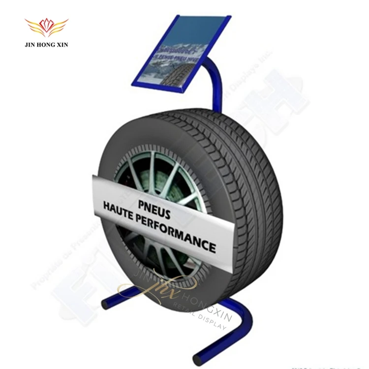 Bike Shop Floor Standing Metal Rack Double Sided Bicycle Wheel Rim Tyre Tire Display Stand