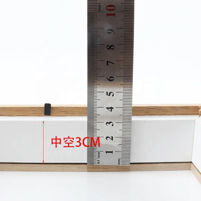 6x8 inch Black White Walnut Wood Mdf Decoration Art Picture Photo Frame Deep 3 D Shadow Box Frame With Glass