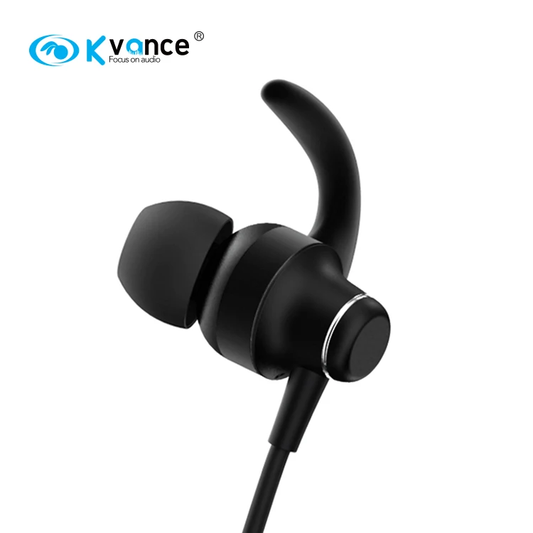 Music time 35 hours QCC3034 in ear wireless neckband earphone BT385 magnetic leather neck band type c headphone support aptx OEM