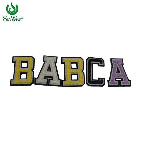 Embroidered letter cloth paste  Computer embroidery embroidered hot adhesive tape paste Torn pants clothing badge