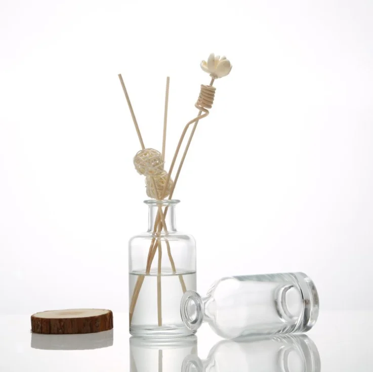 Empty aroma diffuser glass bottle home decoration accessories black reed diffuser bottles wholesale aromatherapy glass bottle