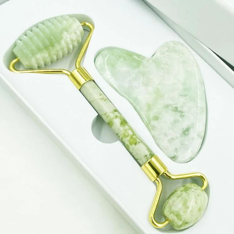 Wholesale/Customized Logo Jade Roller & Gua Sha, Face Roller, Facial Beauty Roller Skin Care Tools