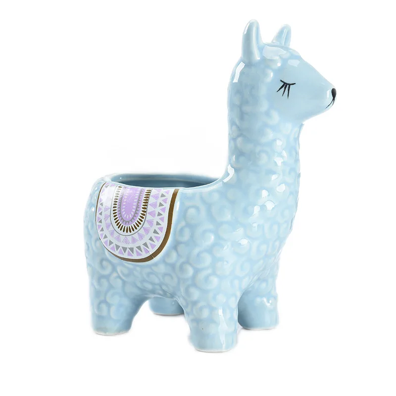 Simple vintage Nordic Sheep Ceramic Nordic Standing Flower Ceramic Vase For Home decor