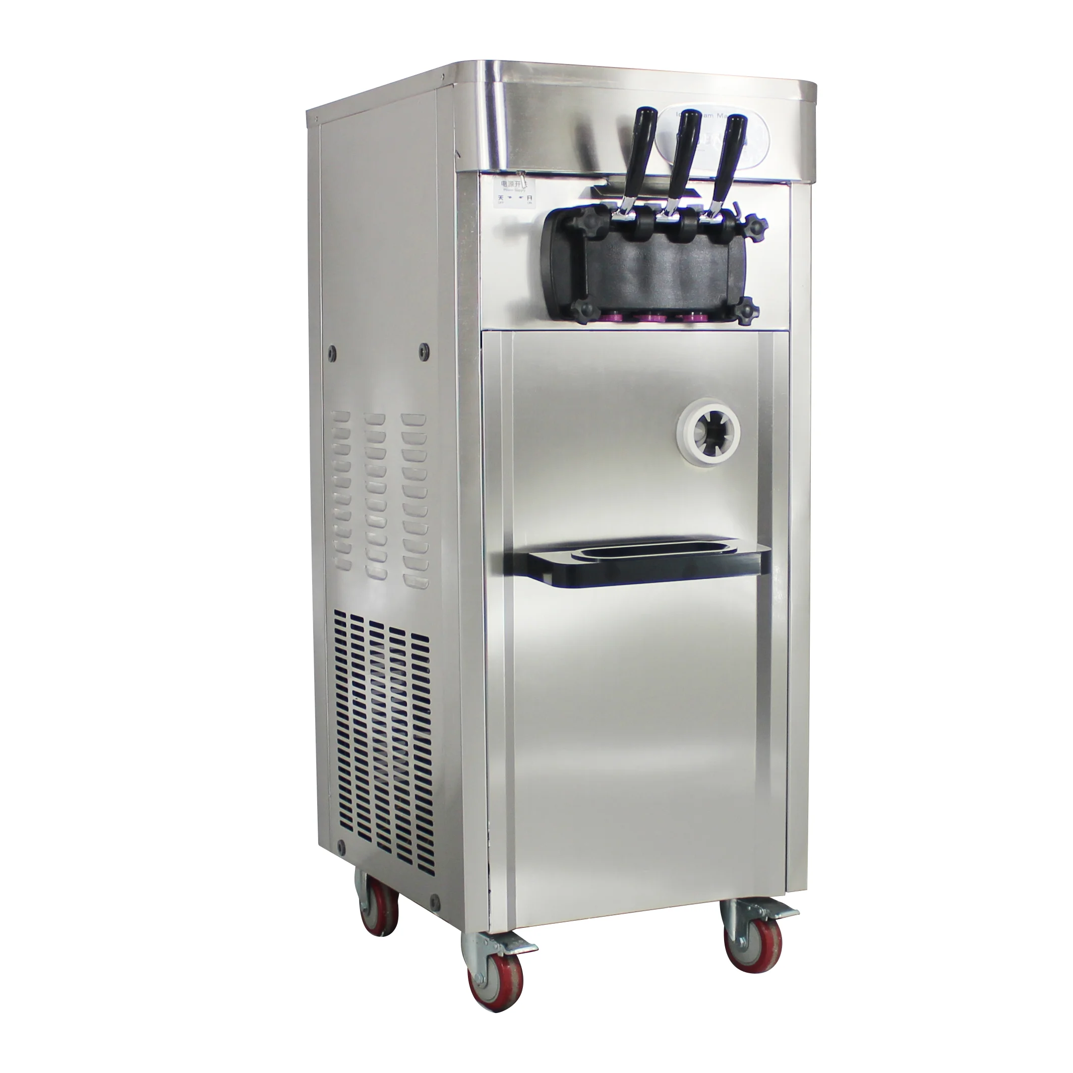 Commercial Frozen Yogurt Machine Soft Ice Cream Machine With 3 Outlets Flavor Touch Screen