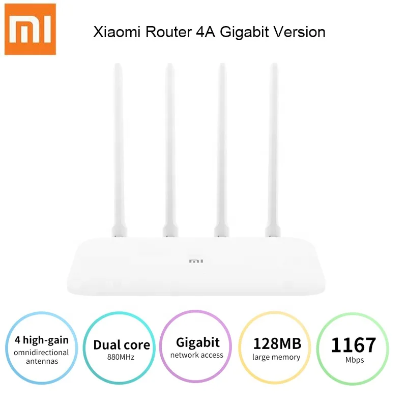 Гигабитный Wi-Fi роутер Xiaomi 4A длинный диапазон беспроводной междугородний дешевый мини-роутер Wifi гигабитный