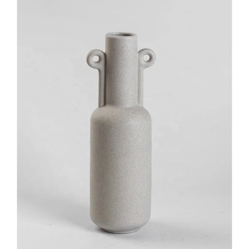 Crafts Indoor Home Decor Porcelain Matt Flower Vase Modern Contemporary Gifts , Home Decorations Handmade Carved Nordic Ceramic