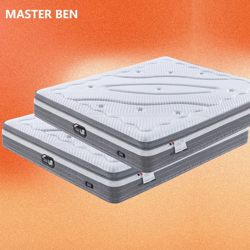 Master Ben Top Sale Chinese King Size Natural Latex Royal Comfort Pocket Spring Mattresses