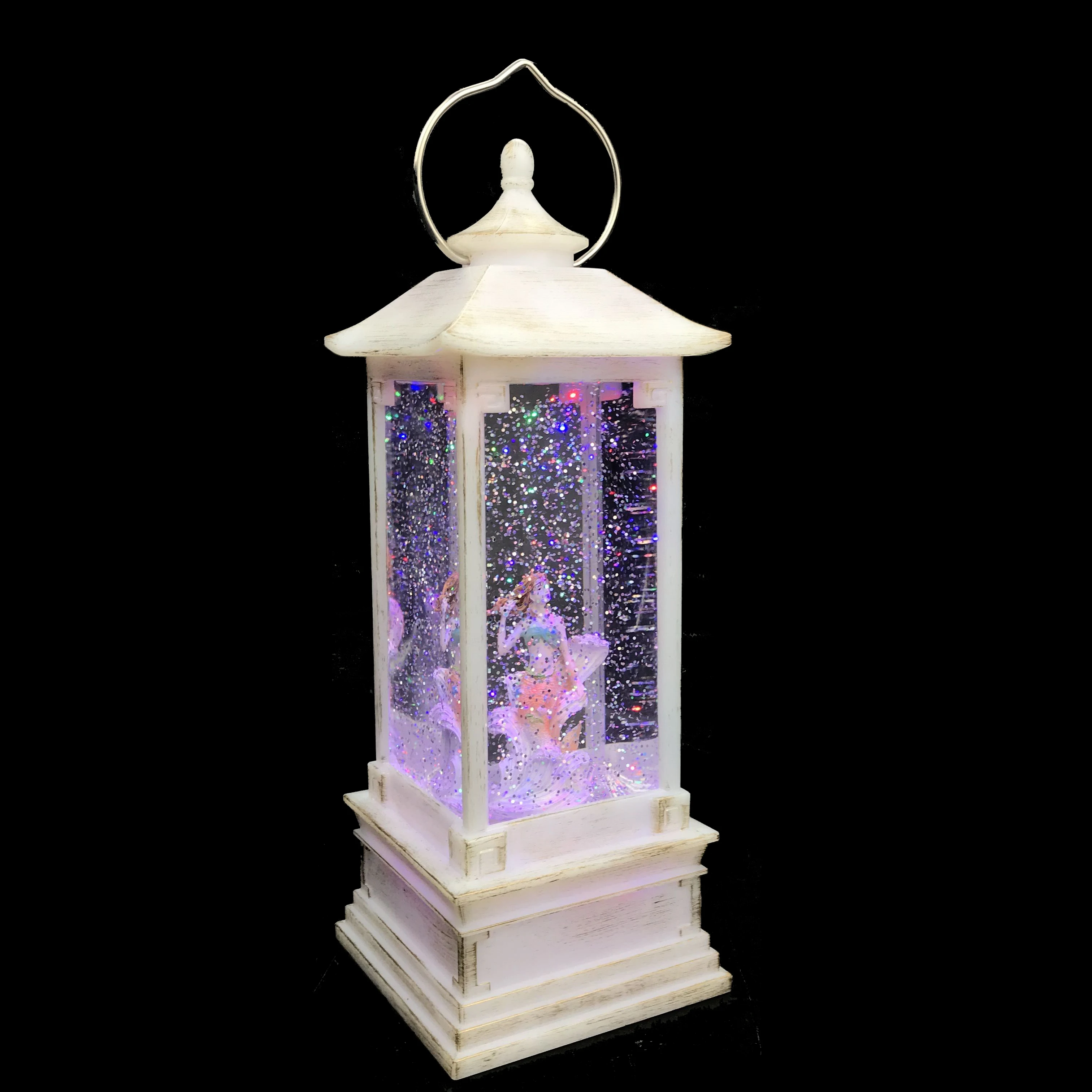 battery operated custom snow globe lighted glitter plastic high quality Ocean series new home decoration