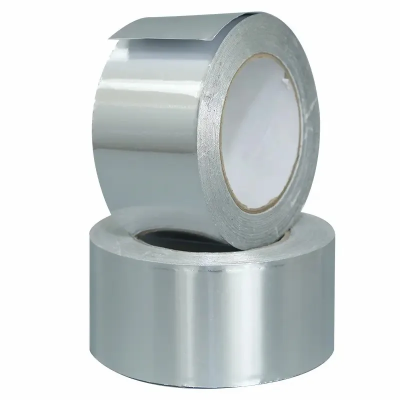 Reinforced aluminum foil tape High temperature Adhesive Self-Adhesive Fireproof resistant Aluminum Foil duct Tape