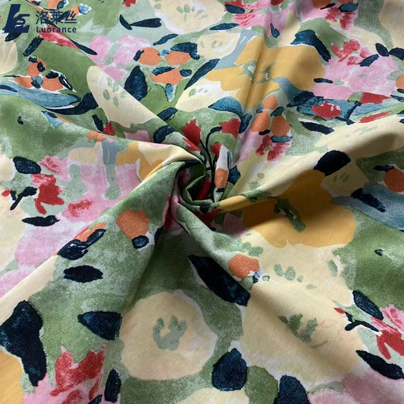 Hot sale oil painting liberty london fabric 100% cotton poplin fabric