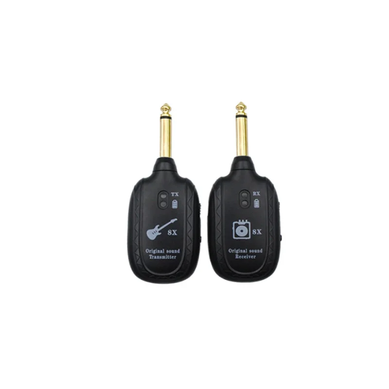 Electrical Guitar 8X Wireless System Transmitter Receiver Built-in Rechargeable Wireless Guitar Transmit