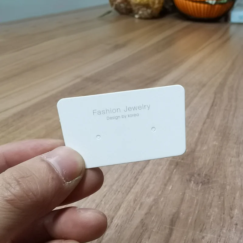 Custom Private Label earring display cards white paper earring cards custom logo for jewel