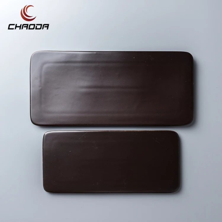 CHAODA Hot Sells Rectangle Ceramic Tray White Porcelain Sushi Dishes For Restaurant Ceramic Dishes & Plates
