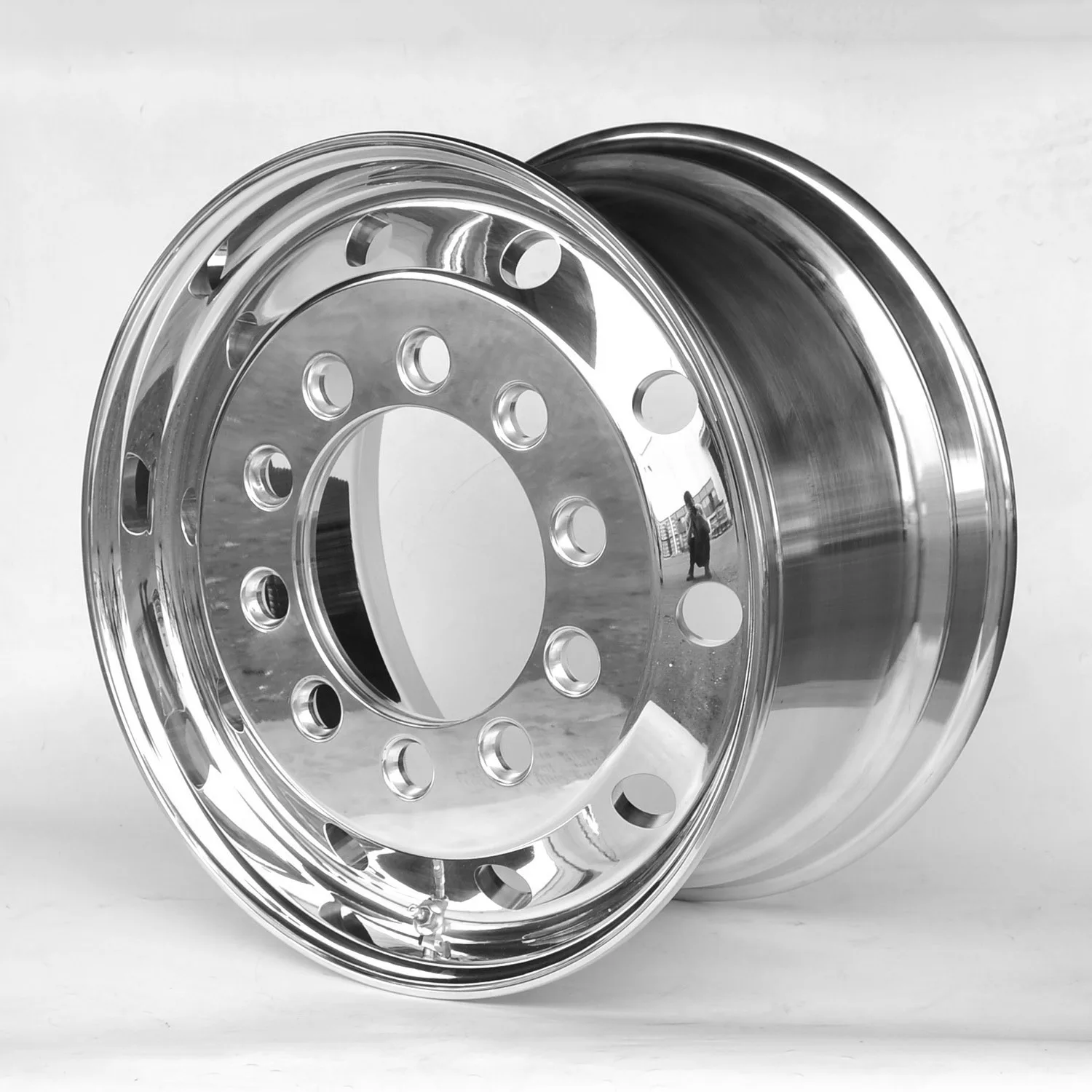 22.5x11.75 Aluminum Truck Wheel 10x335 Center 281.2  Super Single Truck Wheel for Freightliner International Western Star