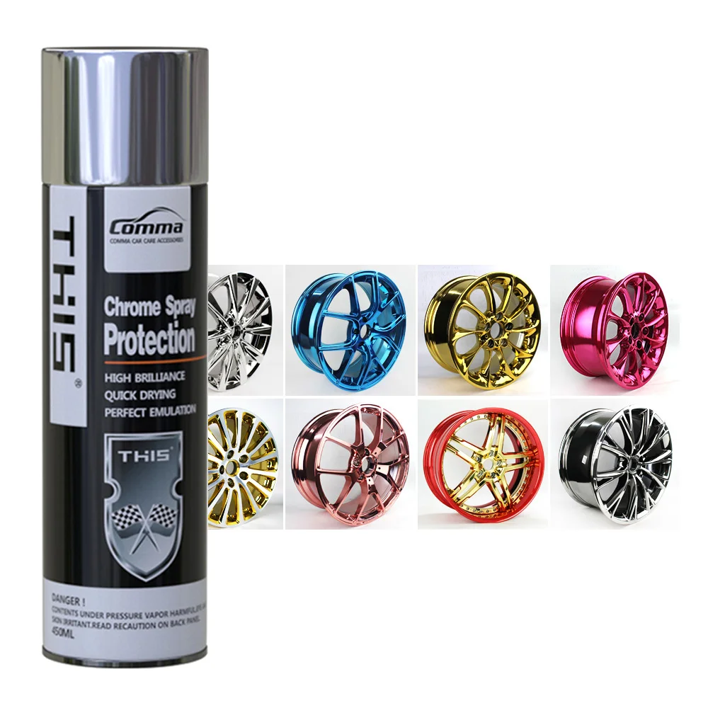 
wholesale spray paint waterproof acrylic plastic coating gold chrome paint for wheels 