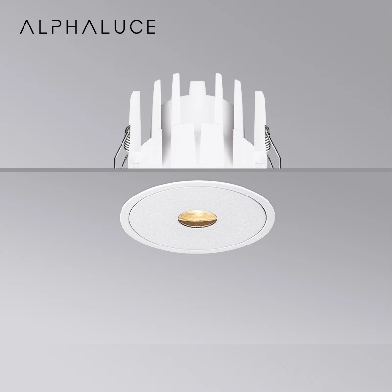 ALPHALCUE New Design 13W 37V Small Spot Deep Led Cob Ceiling Light Dali Dimmable Recessed Downlight