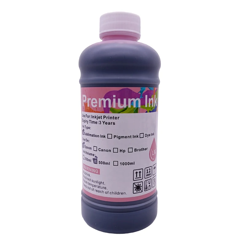 500ML Bottle Printing Refill Dye Sublimation Ink Compatible For Epson Inkjet Printer Bulk Heat Press Ink Sublimation
