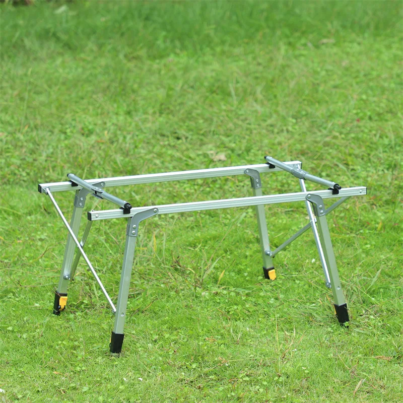 Outdoor Lightweight Aluminum Height Adjustable Folding Table for Camping Beach Backyards BBQ Party