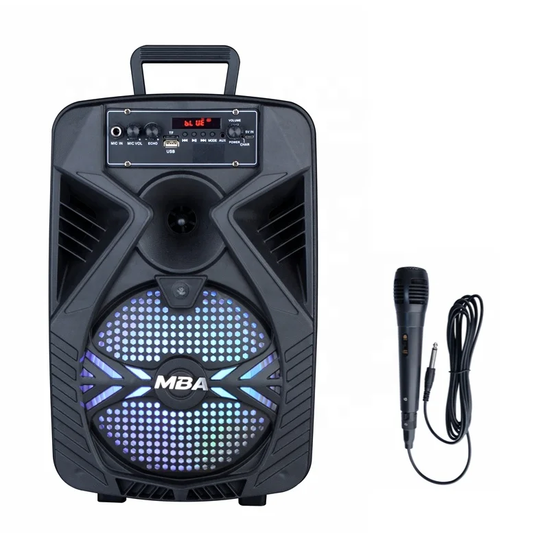 Digital display 8 inches bass home theater system party light portable TWS wireless BT speaker