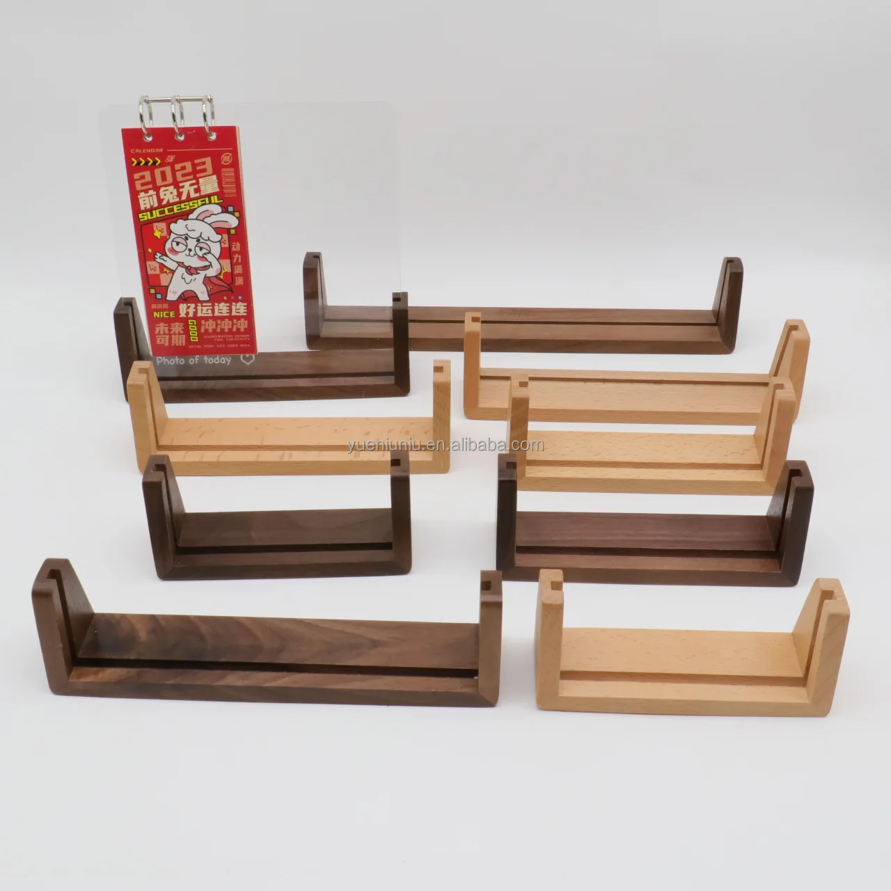 Wholesale Custom Diy Home Decor Wood Photo Frame Stand Base Acrylic Display Led Night Light Lamp