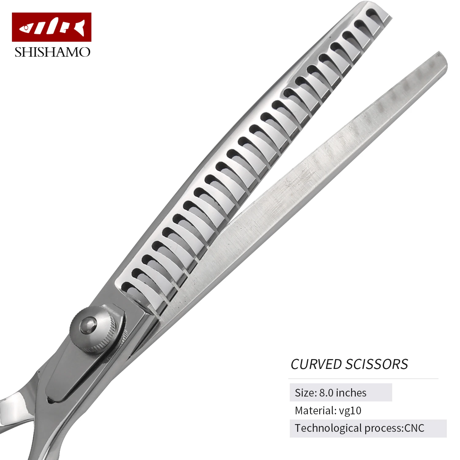 High Quality Curved CNC Thinning scissors 7.5' Pet Grooming Scissors shears Dog Hair Trimming Pet with Japan Vg10 For Pet