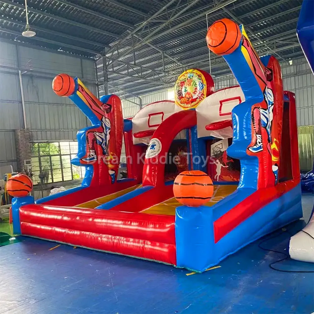 Carnival Shooting Stars Inflatable Basketball Hoop Shoot Out Interactive Basketball Full Court Press Sport Inflatable Game