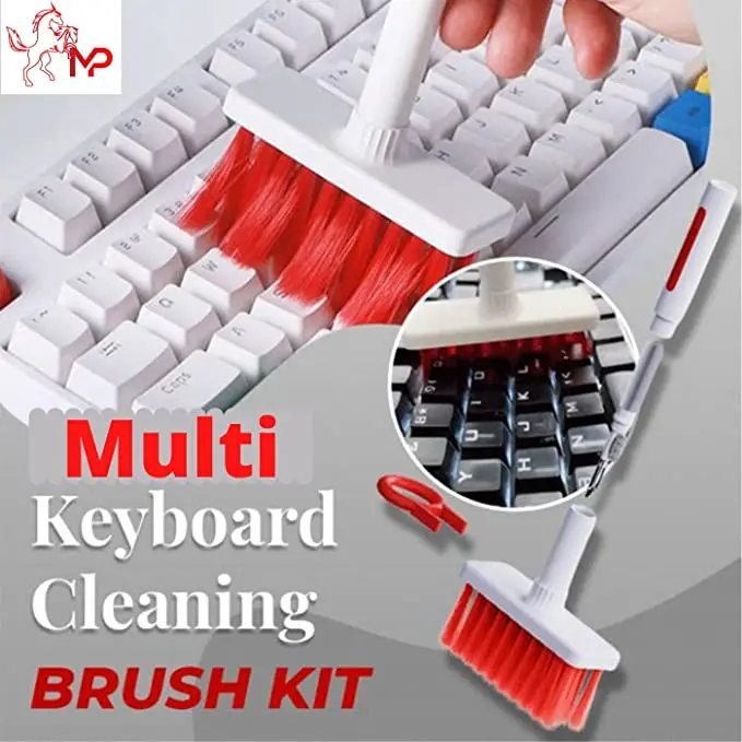 Five in one keyboard cleaning brush kit multi function earphone cleaner with key  remover for earphones and keyboard
