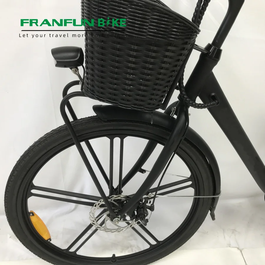 City commuting 26 stainless steel electric bicycle LCD pedelec step-through with 6 speed gears