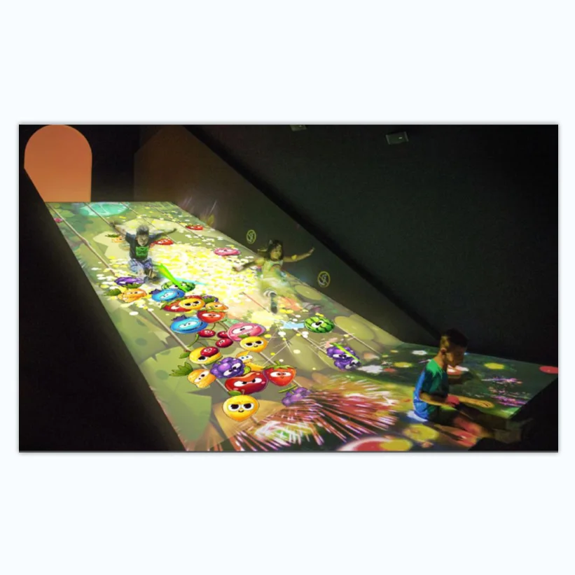 New Interactive Floor Projection Magic Slide Games 3D Indoor Playground AR Holographic Immersive Restaurant For Kids