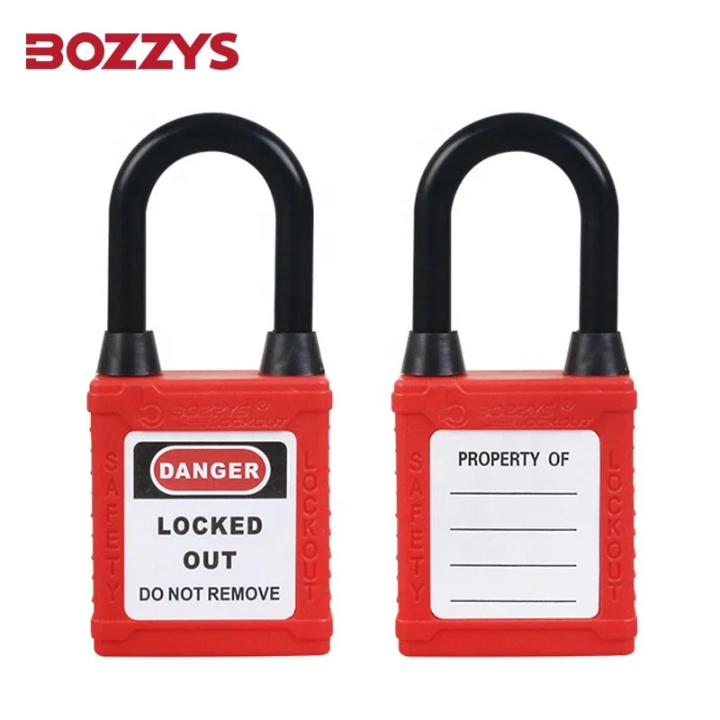 38MM Safety Isolation Nylon insulated Dust-Proof Padlock with Master Keyed Custom laser coding and label