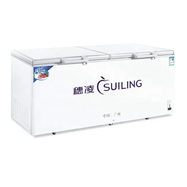 
SUILING Top open foaming door 2 door chest freezer BD-650 