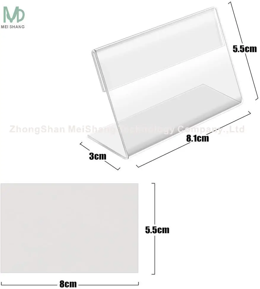 Mini Sign Display Holder Price Card Tag Label Stand 4cm X 2cm Acrylic Price Tag Holder