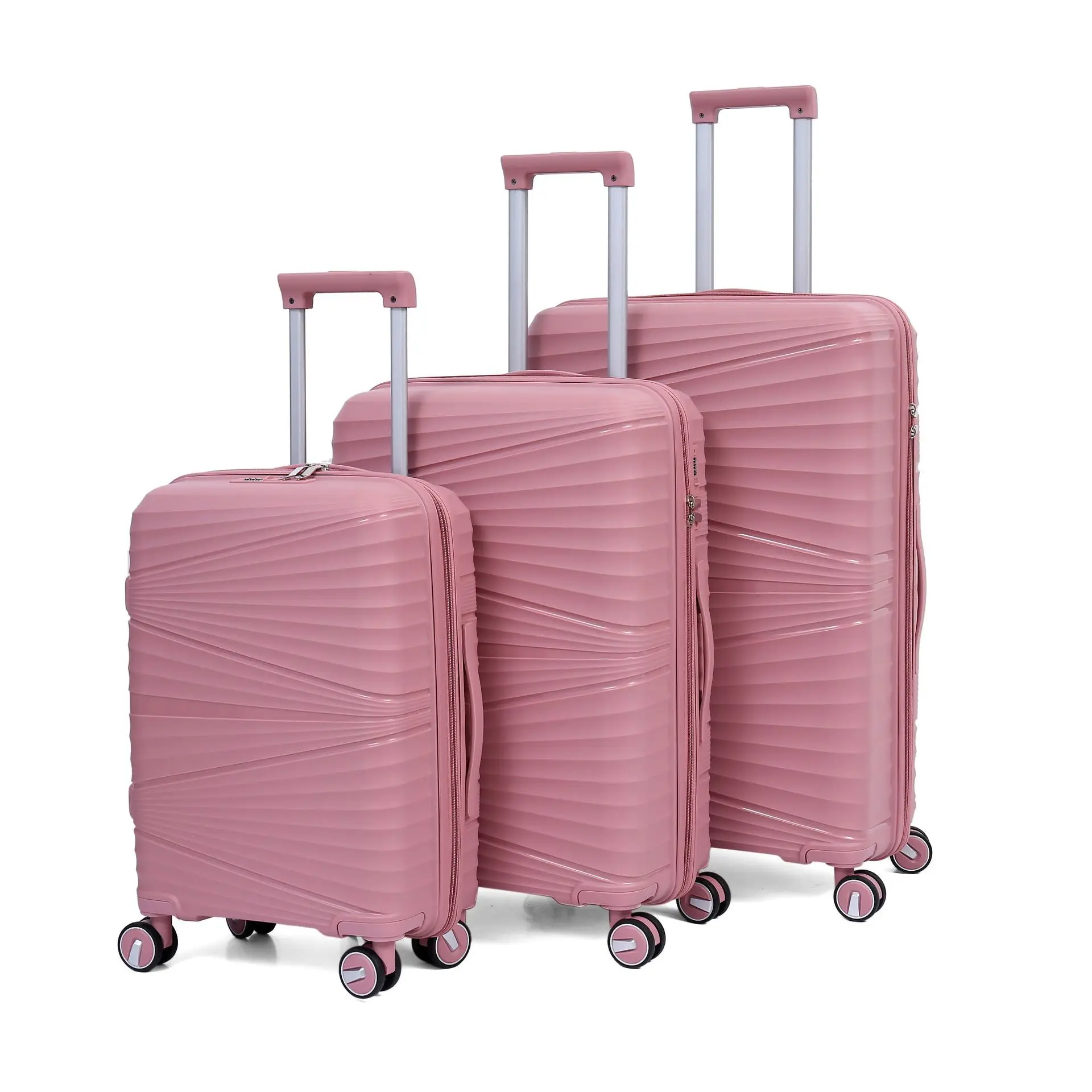 2023 New Design 3 Pcs Travel Luggage Expandable Fashion Light Weight Abs Pc Trolley Luggage