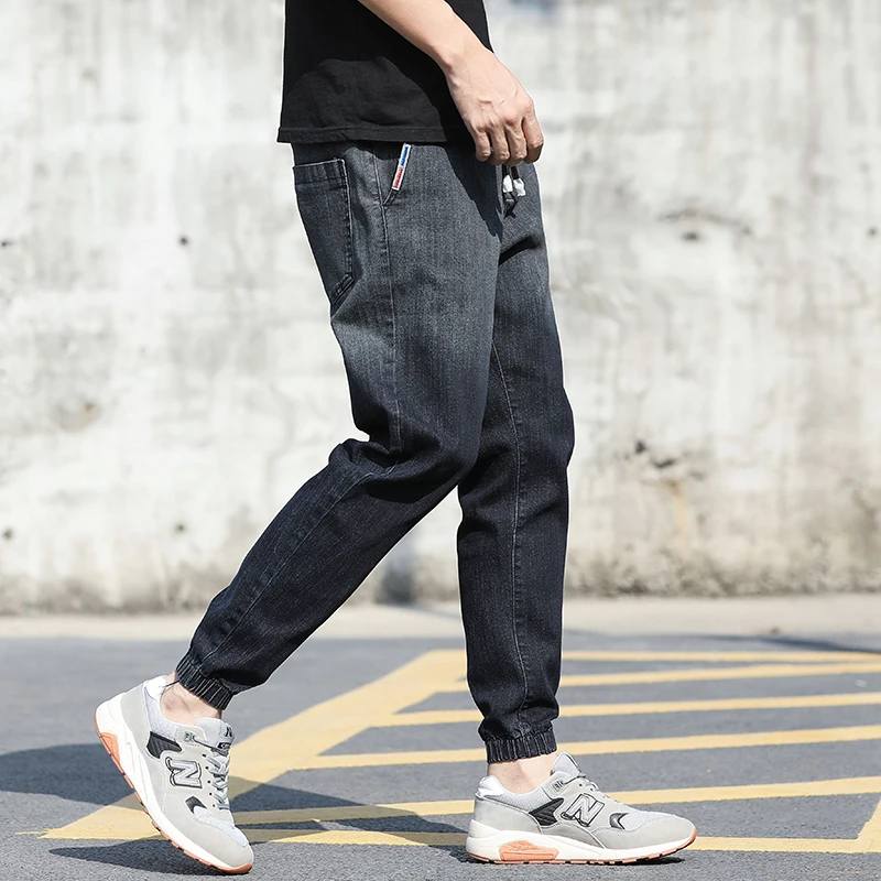 guangdong factory Denim pants in gradient drawstring vintage jeans vintage jeans